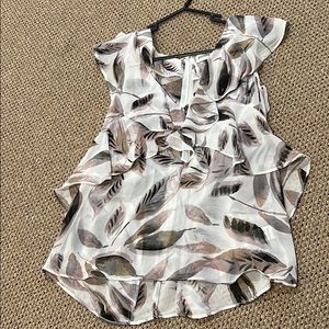 Feathered tank blouse